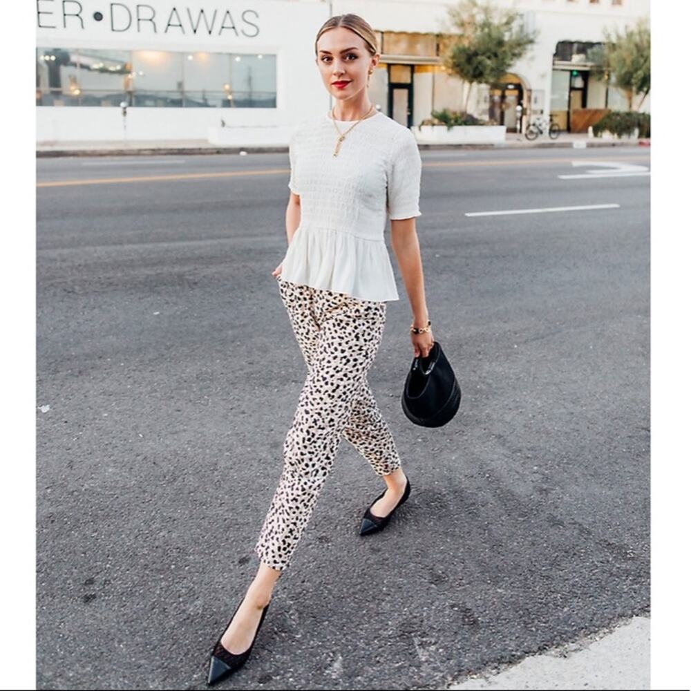 NWT Ann Taylor Pull-on Animal Print Pants Size M